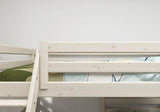 FLEXA Classic Mid Sleeper Bed with slanting ladder, Solid Pine/Birch Plywood, 90x200 cm