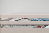 FLEXA Mid Sleeper Bed w. slanting ladder, Solid Pine/Birch Plywood, 90x200 cm