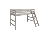 FLEXA Mid Sleeper Bed w. slanting ladder, Solid Pine/Birch Plywood, 90x200 cm