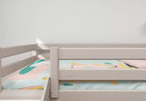 FLEXA Classic Mid Sleeper Bed with slanting ladder and slide, Solid Pine/Birch Plywood, 90x200 cm