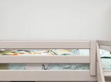 FLEXA Classic Mid Sleeper Bed with slanting ladder, Solid Pine/Birch Plywood, 90x200 cm