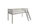 FLEXA Classic Mid Sleeper Bed with slanting ladder, Solid Pine/Birch Plywood, 90x200 cm