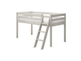 FLEXA Classic Mid Sleeper Bed with slanting ladder, Solid Pine/Birch Plywood, 90x200 cm