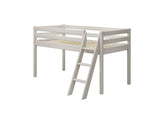 FLEXA Classic Mid Sleeper Bed with slanting ladder, Solid Pine/Birch Plywood, 90x200 cm