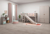 FLEXA Mid Sleeper Bed with platform and slide, Solid Pine/Birch Plywood, 90x200 cm