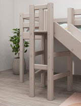 FLEXA Mid Sleeper Bed with platform and slide, Solid Pine/Birch Plywood, 90x200 cm