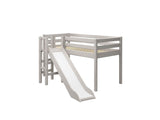 FLEXA Mid Sleeper Bed with platform and slide, Solid Pine/Birch Plywood, 90x200 cm