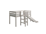 FLEXA Mid Sleeper Bed with platform and slide, Solid Pine/Birch Plywood, 90x200 cm