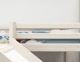 FLEXA Mid Sleeper Bed with platform and slide, Solid Pine/Birch Plywood, 90x200 cm