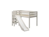 FLEXA Mid Sleeper Bed with platform and slide, Solid Pine/Birch Plywood, 90x200 cm