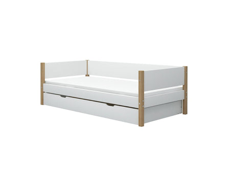 FLEXA Day Bed with pull-out guest Bed, MDF/Solid oak, 90x200 cm
