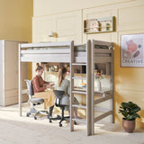 FLEXA High Sleeper Bed with Desk - Straight Ladder 90x200 cm