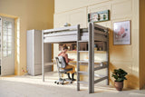 FLEXA High Sleeper Bed with Desk - Straight Ladder 90x200 cm