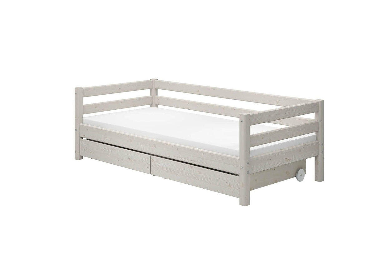 FLEXA Classic Single Bed with 2 drawers, Solid Pine/Birch Plywood, 90x200 cm