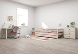 FLEXA Classic Single Bed with 2 drawers, Solid Pine/Birch Plywood, 90x200 cm