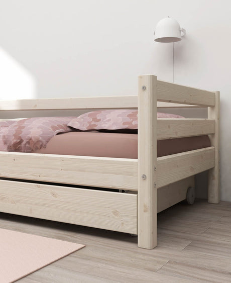 FLEXA Classic Single Bed with 2 drawers, Solid Pine/Birch Plywood, 90x200 cm