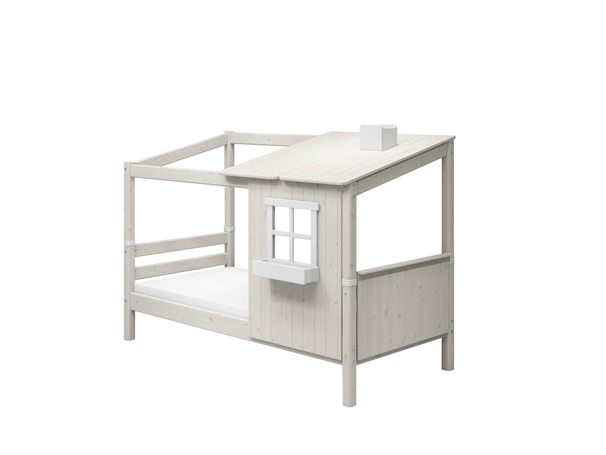 FLEXA Single Bed Classic House, Solid Pine/Birch Plywood, 90x200 cm