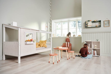 FLEXA Single Bed Classic House, Solid Pine/Birch Plywood, 90x200 cm
