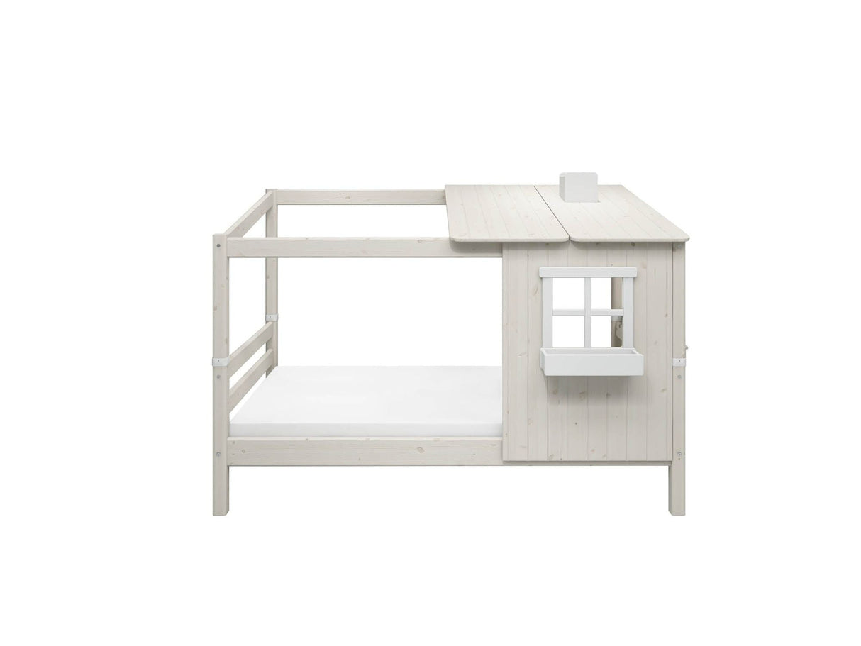 FLEXA Single Bed Classic House, Solid Pine/Birch Plywood, 90x200 cm