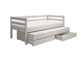 FLEXA Classic Day Bed with trundle pull out Bed, Solid Pine/Birch Plywood, 90x200 cm