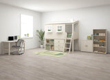 FLEXA Mid Sleeper Playhouse Bed, Solid Pine/Birch Plywood, 90x200 cm