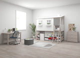 FLEXA Mid Sleeper Playhouse Bed, Solid Pine/Birch Plywood, 90x200 cm