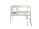 FLEXA Mid Sleeper Playhouse, Solid Pine/Birch Plywood, 90x200 cm