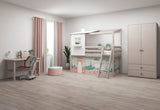 FLEXA Mid Sleeper Playhouse Bed, Solid Pine/Birch Plywood, 90x200 cm