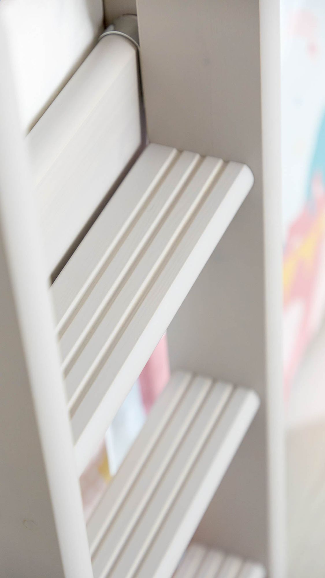 FLEXA Mid Sleeper Bed w. straight ladder and slide, Solid Pine/Birch Plywood, 90x200 cm
