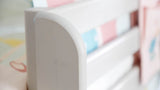 FLEXA Mid Sleeper Bed w. straight ladder and slide, Solid Pine/Birch Plywood, 90x200 cm