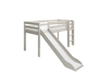 FLEXA Classic Mid Sleeper Bed with straight ladder and slide, Solid Pine/Birch Plywood, 90x200 cm