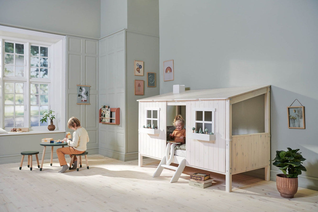FLEXA Single Bed Playhouse, Solid Pine/Birch Plywood, 90x200 cm