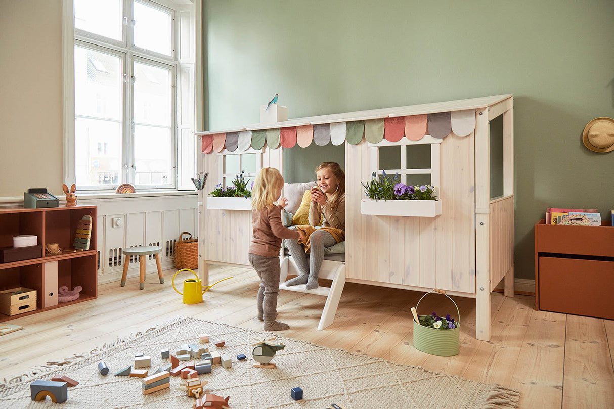 FLEXA Single Bed Playhouse, Solid Pine/Birch Plywood, 90x200 cm