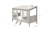 FLEXA Single Bed Playhouse, Solid Pine/Birch Plywood, 90x200 cm