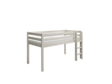 FLEXA Classic Mid Sleeper Bed with straight ladder, Solid Pine/Birch Plywood, 90x200 cm
