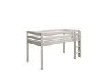 FLEXA Classic Mid Sleeper Bed with straight ladder, Solid Pine/Birch Plywood, 90x200 cm