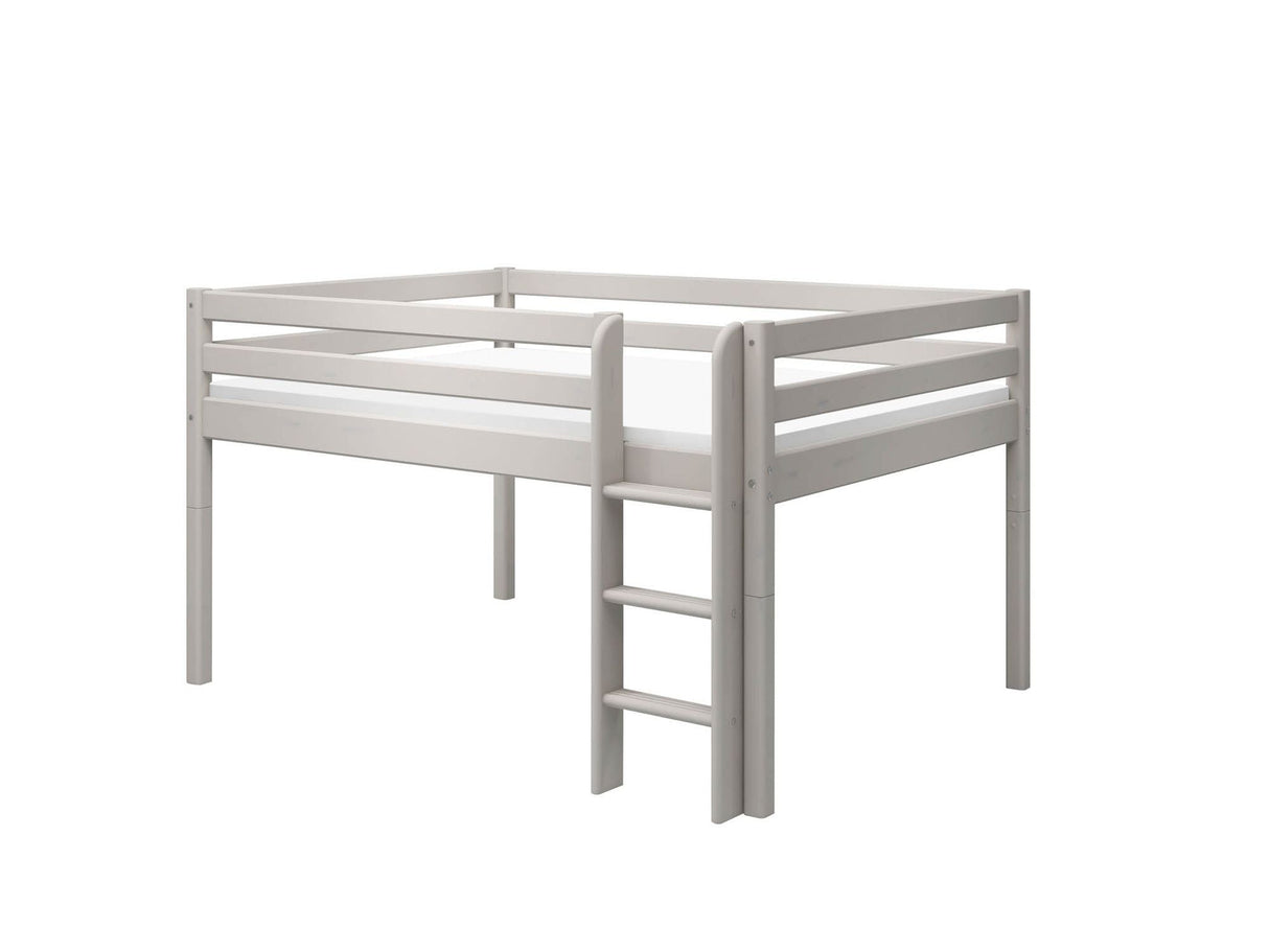 FLEXA Mid Sleeper Bed, Solid Pine/Birch Plywood, 140x200 cm