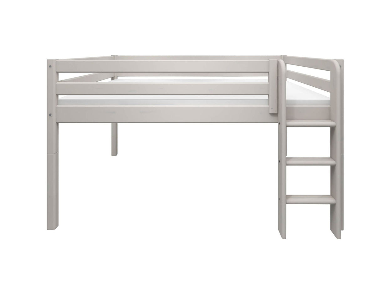 FLEXA Mid Sleeper Bed, Solid Pine/Birch Plywood, 140x200 cm
