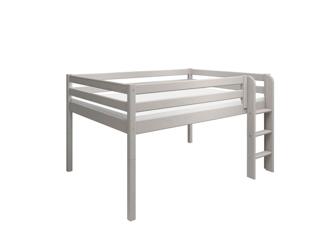 FLEXA Mid Sleeper Bed, Solid Pine/Birch Plywood, 140x200 cm