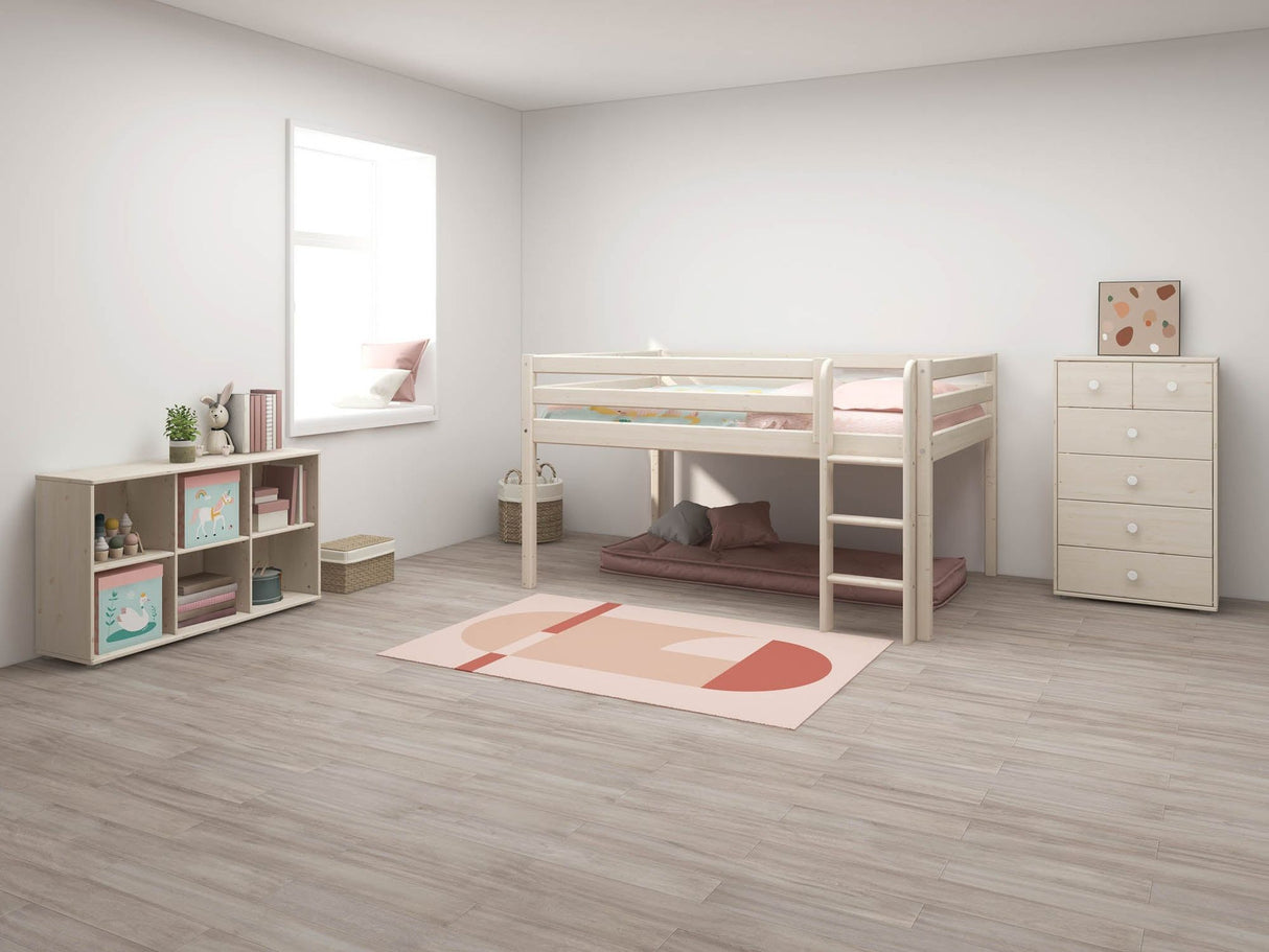 FLEXA Classic Mid Sleeper Bed, Solid Pine/Birch Plywood, 140x200 cm