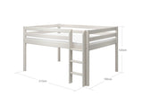 FLEXA Classic Mid Sleeper Bed, Solid Pine/Birch Plywood, 140x200 cm