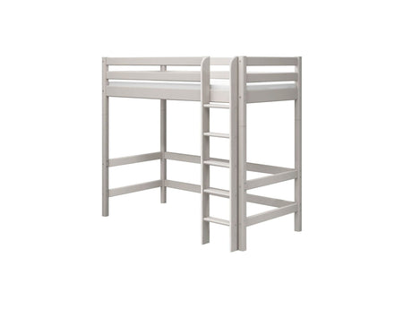 FLEXA High Sleeper Bed with straight ladder, Solid Pine/Birch Plywood, 90x200 cm