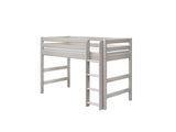 FLEXA Mid Sleeper Bed w. straight ladder, Solid Pine/Birch Plywood, 90x200 cm