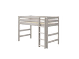 FLEXA Mid Sleeper Bed w. straight ladder, Solid Pine/Birch Plywood, 90x200 cm