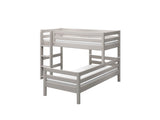 FLEXA Classic Mid Sleeper Bed with straight ladder, Solid Pine/Birch Plywood, 90x200 cm