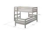 FLEXA Classic Mid Sleeper Bed with straight ladder, Solid Pine/Birch Plywood, 90x200 cm