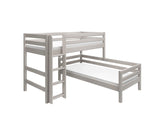 FLEXA Classic Mid Sleeper Bed with straight ladder, Solid Pine/Birch Plywood, 90x200 cm