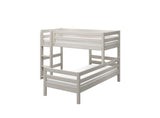 FLEXA Classic Mid Sleeper Bed with straight ladder, Solid Pine/Birch Plywood, 90x200 cm
