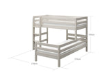 FLEXA Classic Mid Sleeper Bed with straight ladder, Solid Pine/Birch Plywood, 90x200 cm