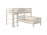 FLEXA Classic Mid Sleeper Bed with straight ladder, Solid Pine/Birch Plywood, 90x200 cm